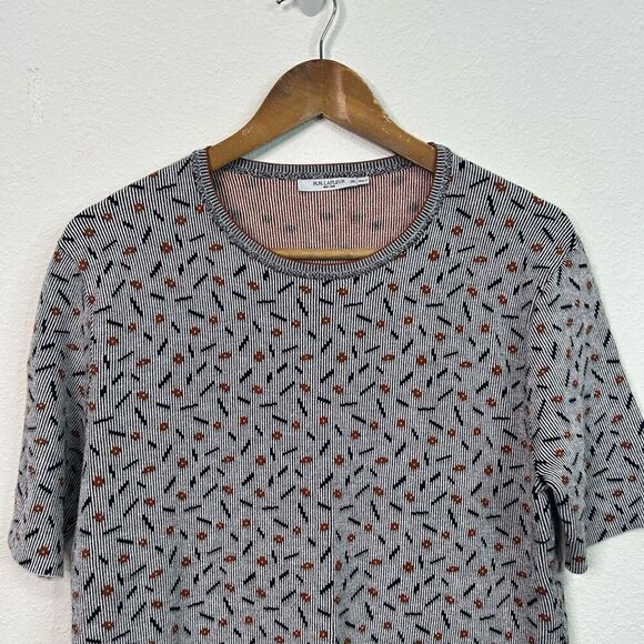 MM Lafleur The Choe Sprinkle Knit Short Sleeve Crew Neck Top Size XXL - Picture 3 of 13